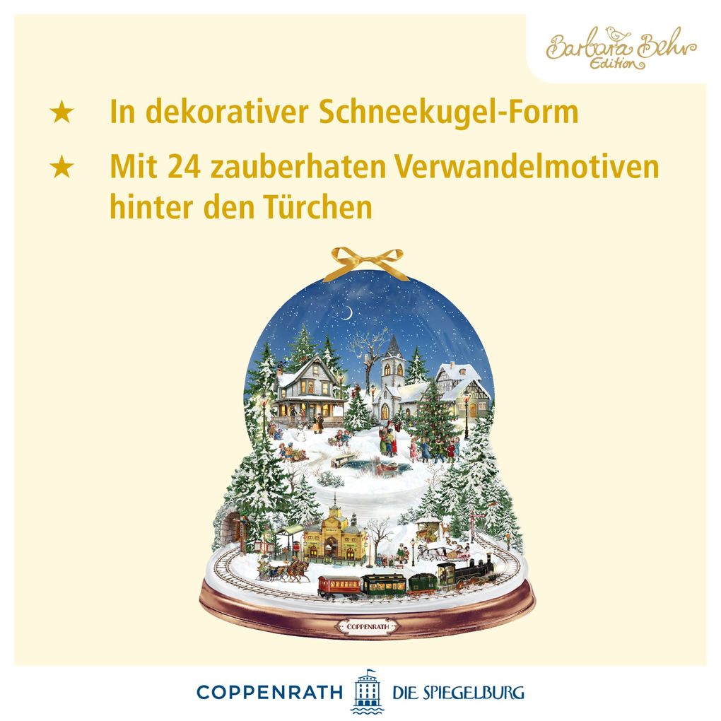 Weitere Ansicht: Wand-Adventskalender - Schneekugel Winterzauber