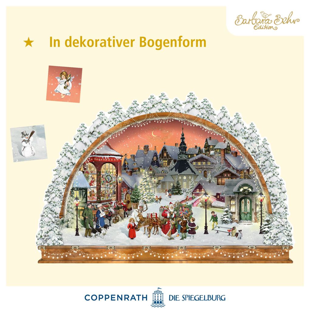 Weitere Ansicht: A3-Wand-Adventskalender - Nostalgischer Lichterbogen