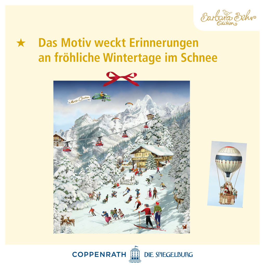 Weitere Ansicht: Wand-Adventskalender - Fröhliche Skifreizeit in den Bergen