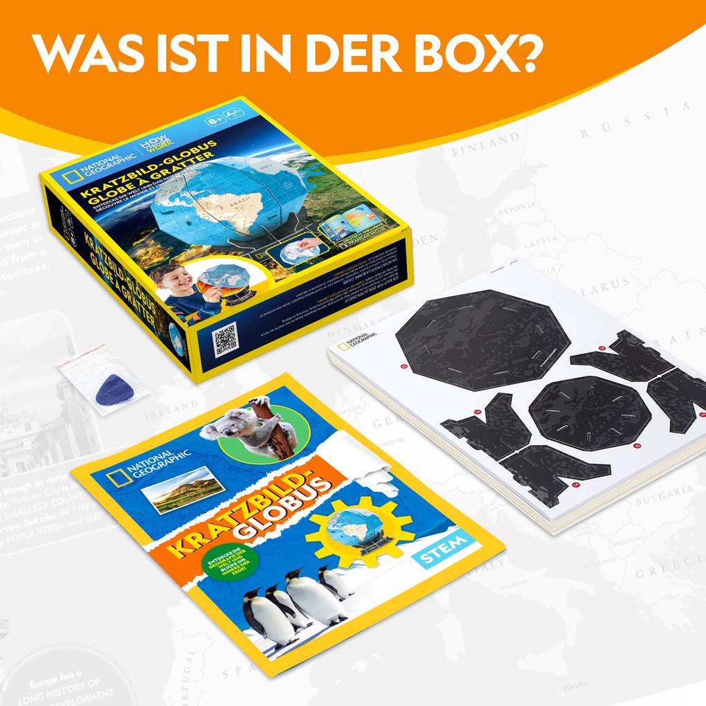 Weitere Ansicht: CubicFun - National Geographic MINT Kratzbild-Globus