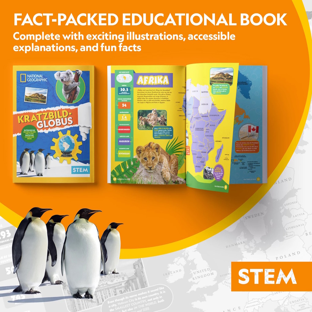 Weitere Ansicht: CubicFun - National Geographic MINT Kratzbild-Globus