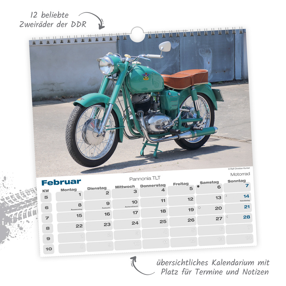 Weitere Ansicht: TRÖTSCH - Technikkalender DDR-Zweiräder 2027