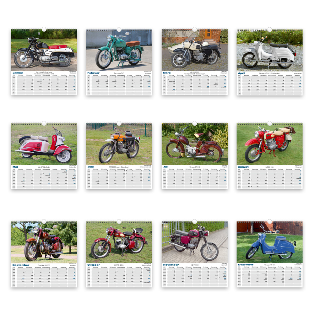 Weitere Ansicht: TRÖTSCH - Technikkalender DDR-Zweiräder 2027