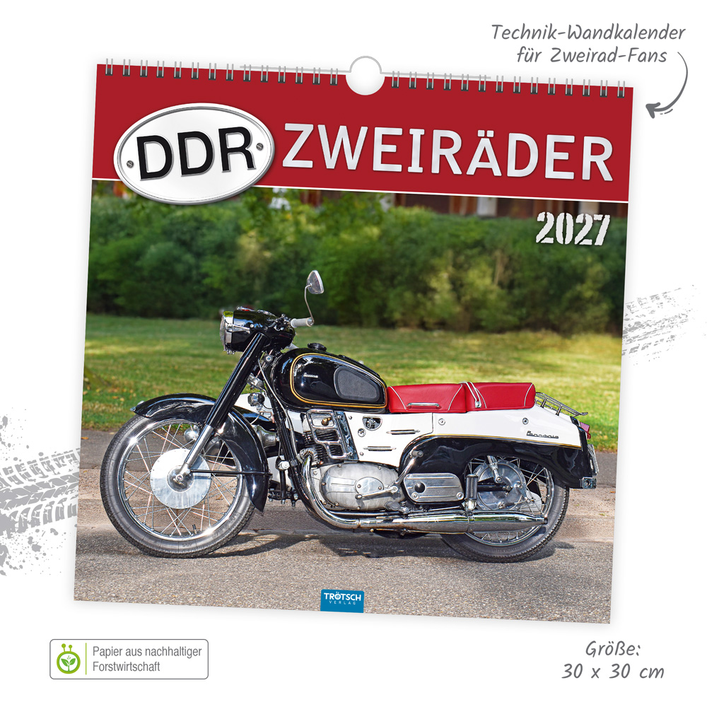 Weitere Ansicht: TRÖTSCH - Technikkalender DDR-Zweiräder 2027