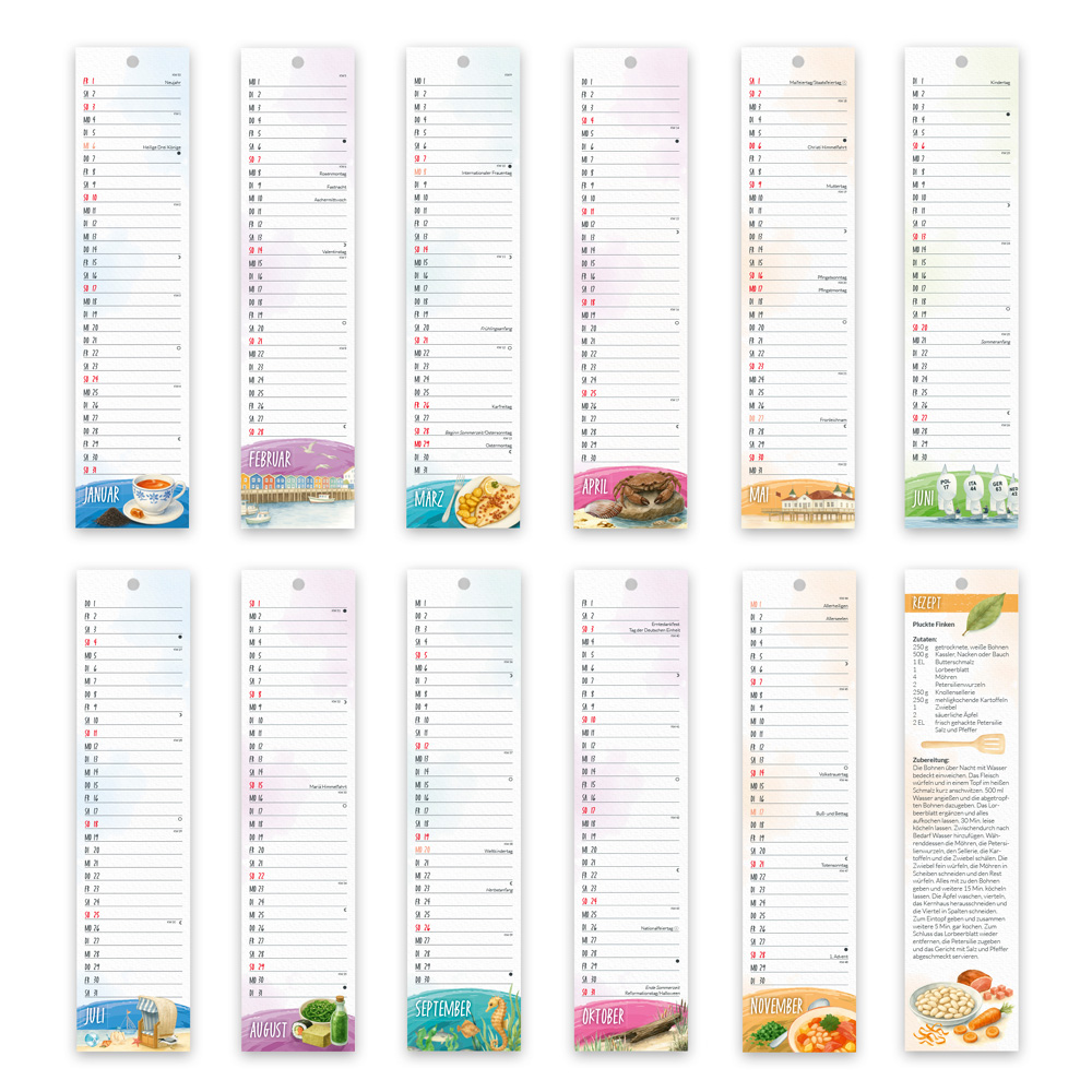 Weitere Ansicht: TRÖTSCH - Streifenkalender Mini Küstenliebe 2027