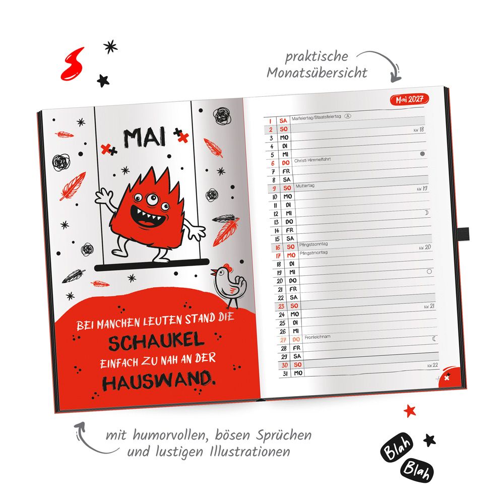 Weitere Ansicht: TRÖTSCH - Buchkalender Der etwas andere Jahresplaner Schwarzer Humor 2027
