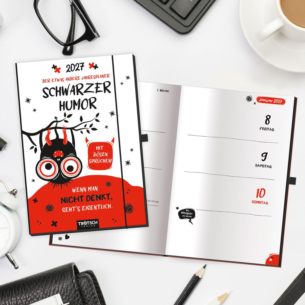 Weitere Ansicht: TRÖTSCH - Buchkalender Der etwas andere Jahresplaner Schwarzer Humor 2027