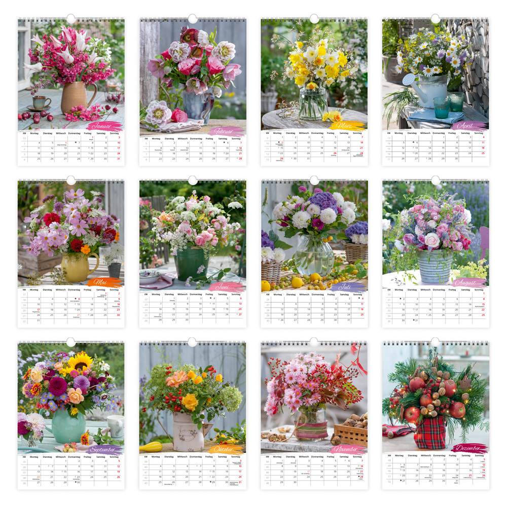 Weitere Ansicht: TRÖTSCH - Classickalender Blumenkalender 2027