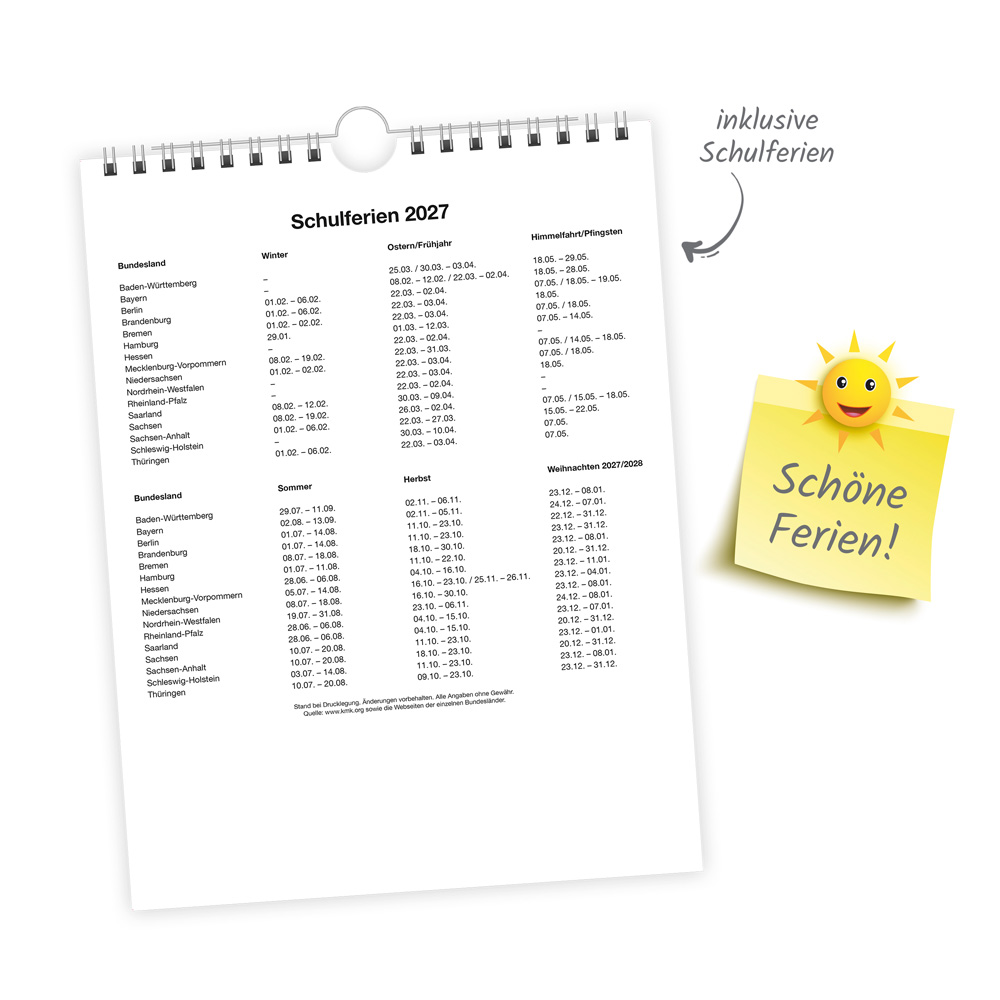 Weitere Ansicht: TRÖTSCH - Notizkalender zum Hängen Tierkinder 2027