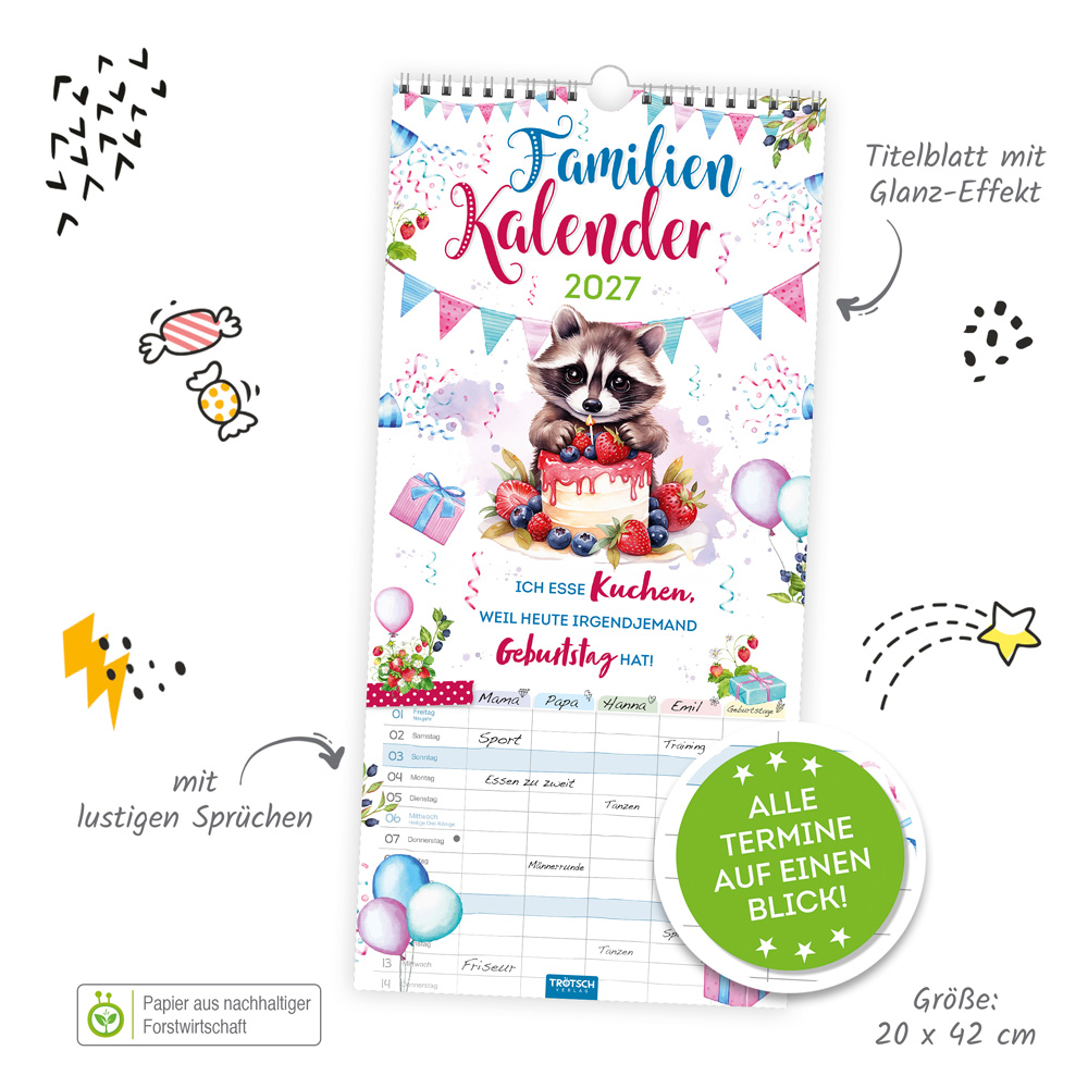 Weitere Ansicht: TRÖTSCH - Familienkalender Spruchreif 2027