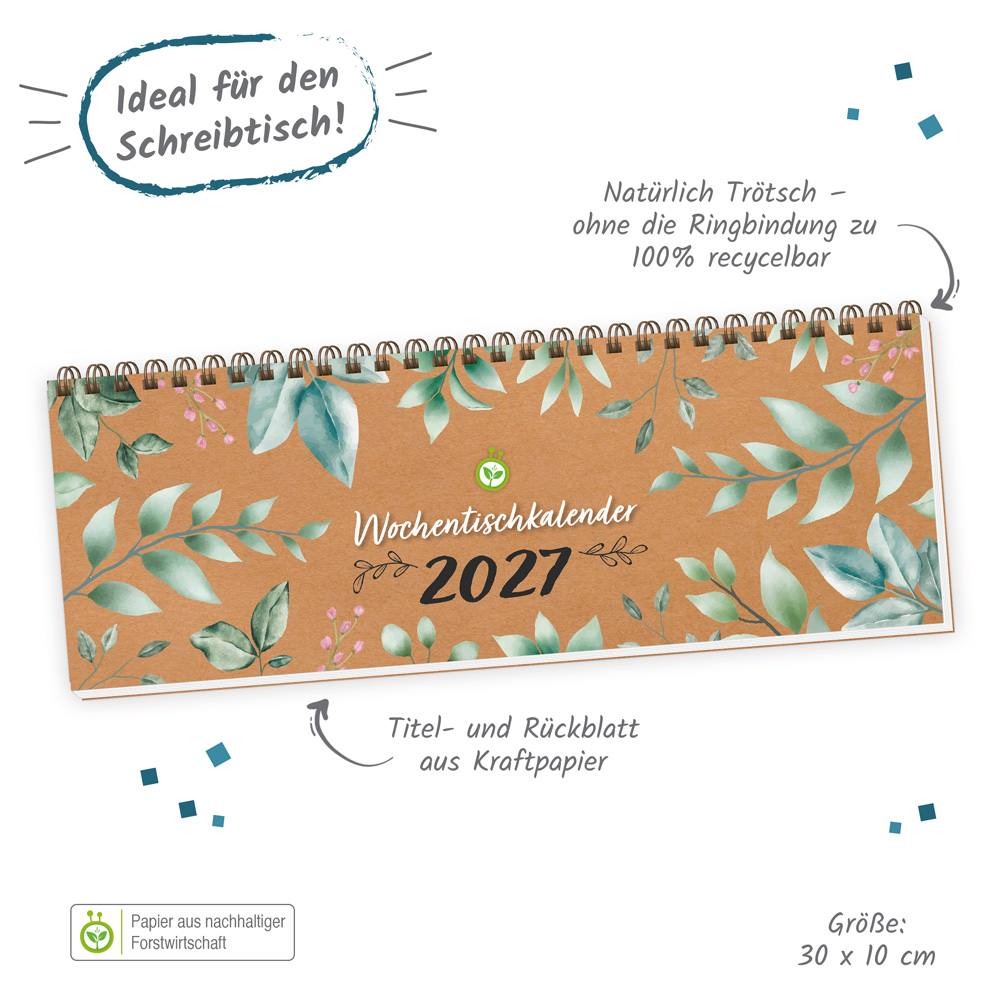 Weitere Ansicht: TRÖTSCH - Wochentischkalender Natur 2027