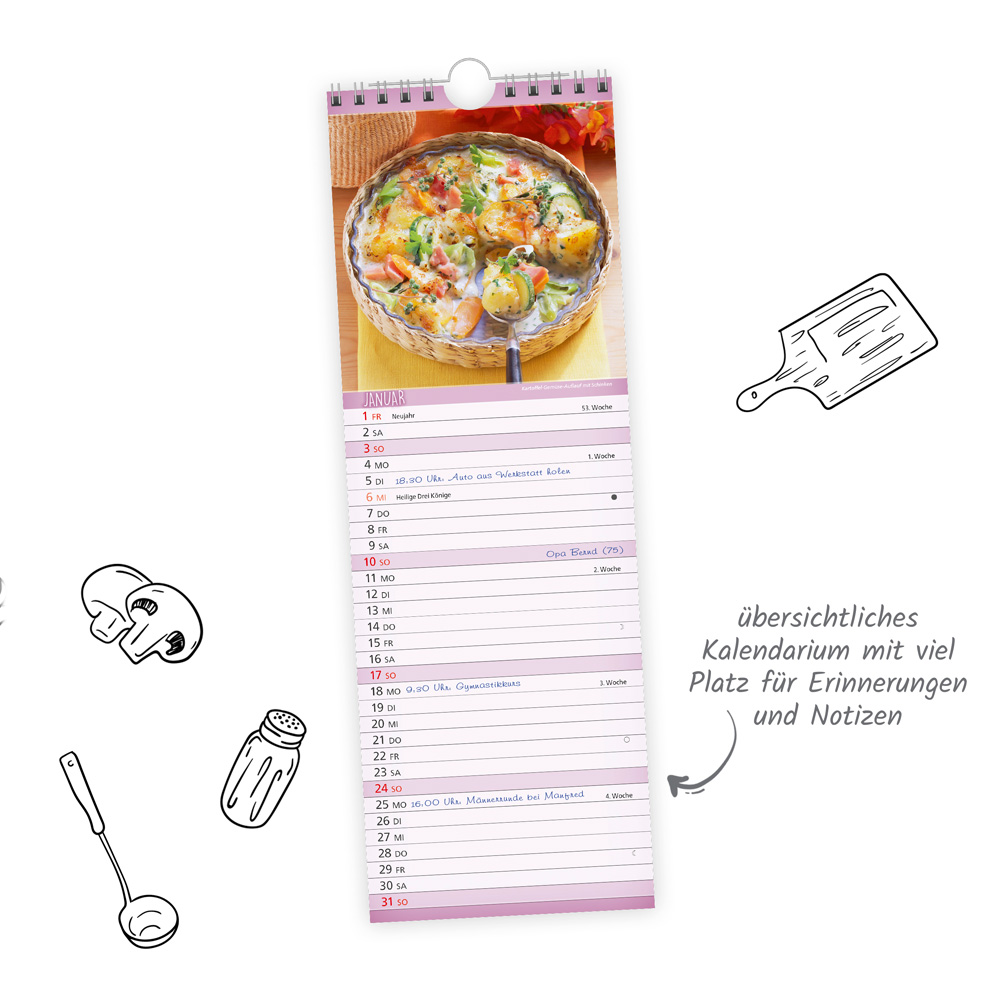 Weitere Ansicht: TRÖTSCH - Streifenkalender Küchennotiz 2027 Notizkalender