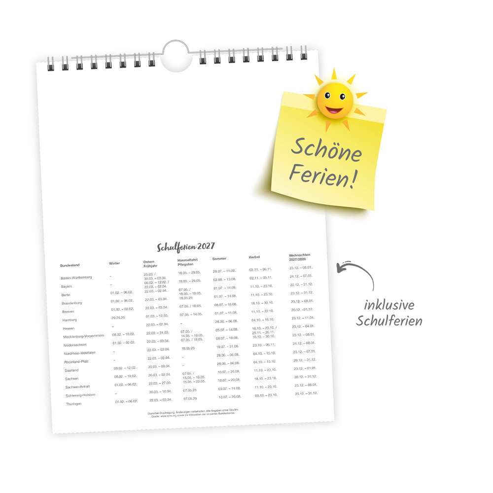 Weitere Ansicht: TRÖTSCH - Wochenkalender zum Hängen Deutschlandreise 2027