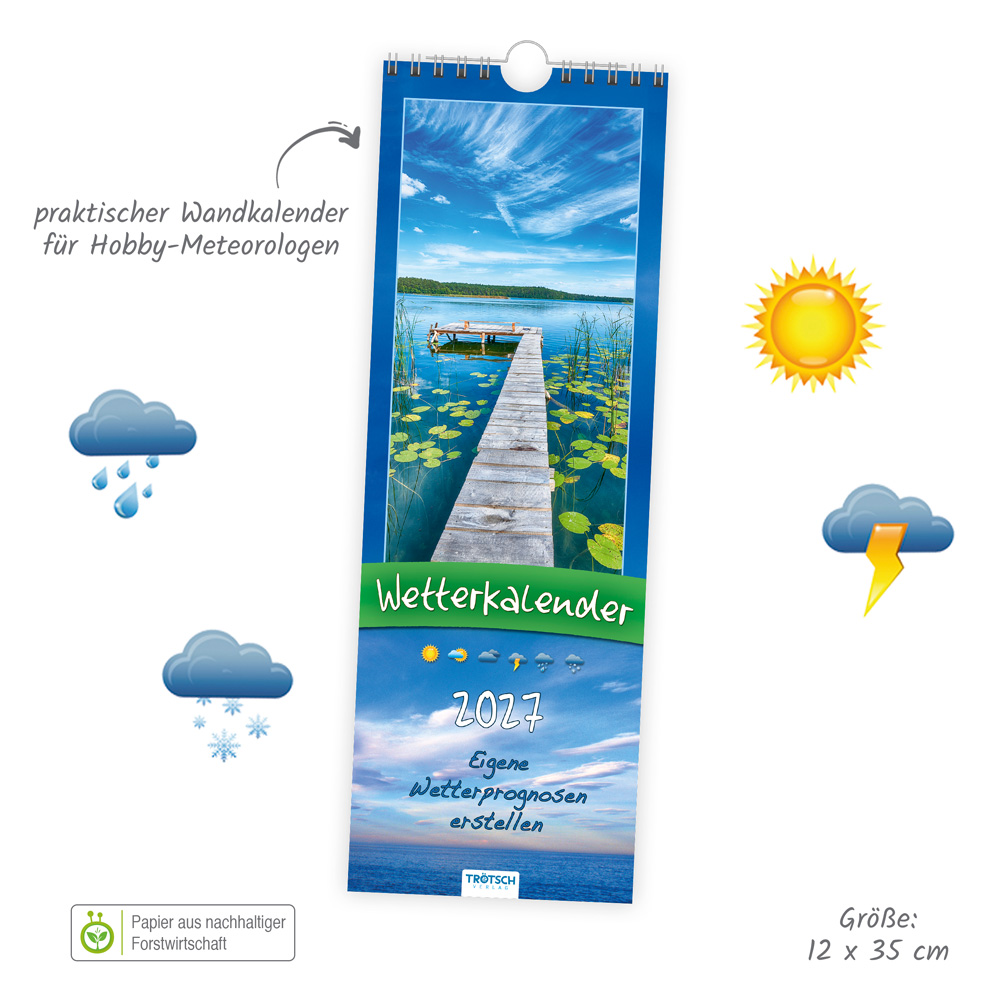 Weitere Ansicht: TRÖTSCH - Streifenkalender Wetterkalender 2027 Notizkalender
