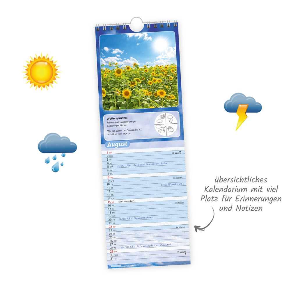 Weitere Ansicht: TRÖTSCH - Streifenkalender Wetterkalender 2027 Notizkalender