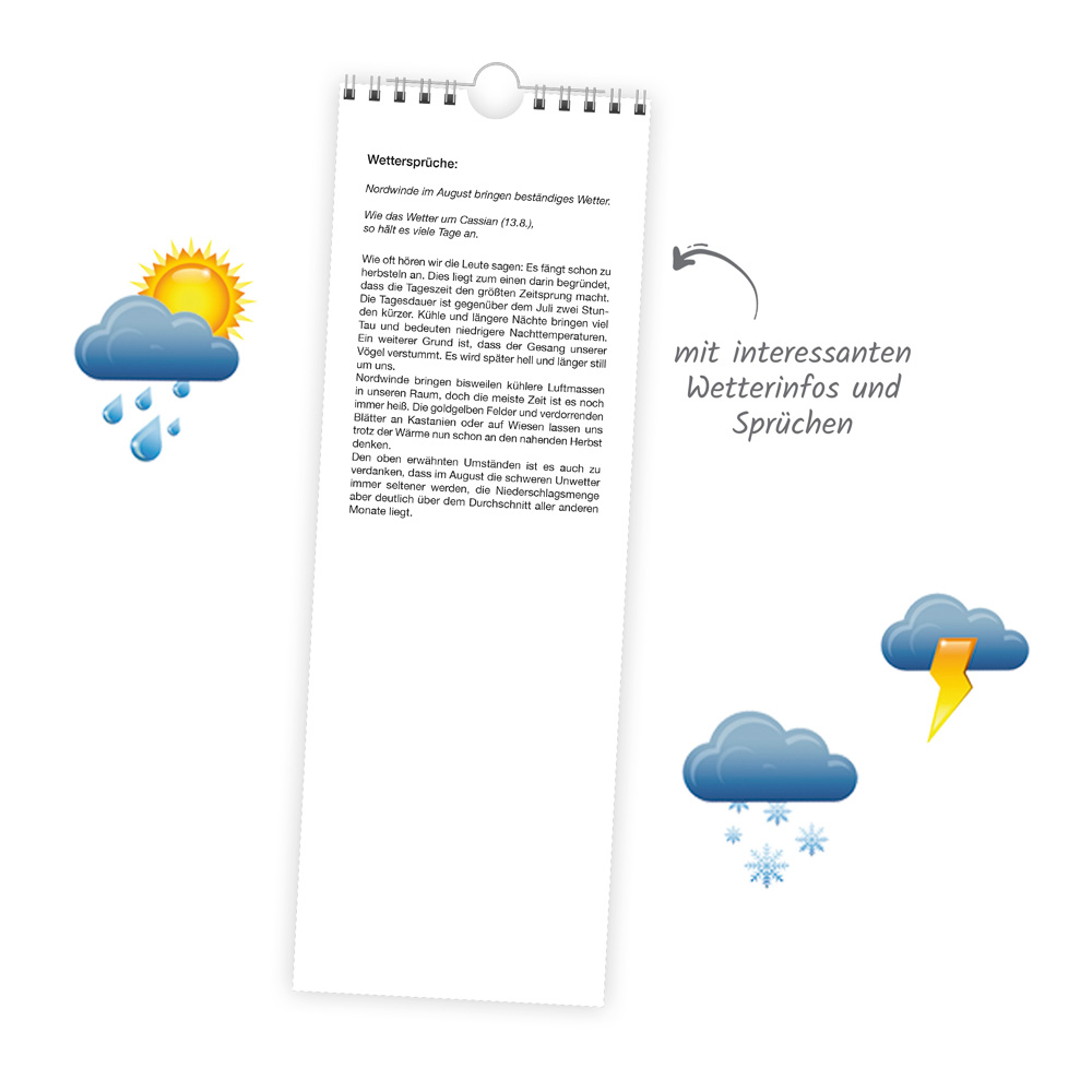 Weitere Ansicht: TRÖTSCH - Streifenkalender Wetterkalender 2027 Notizkalender