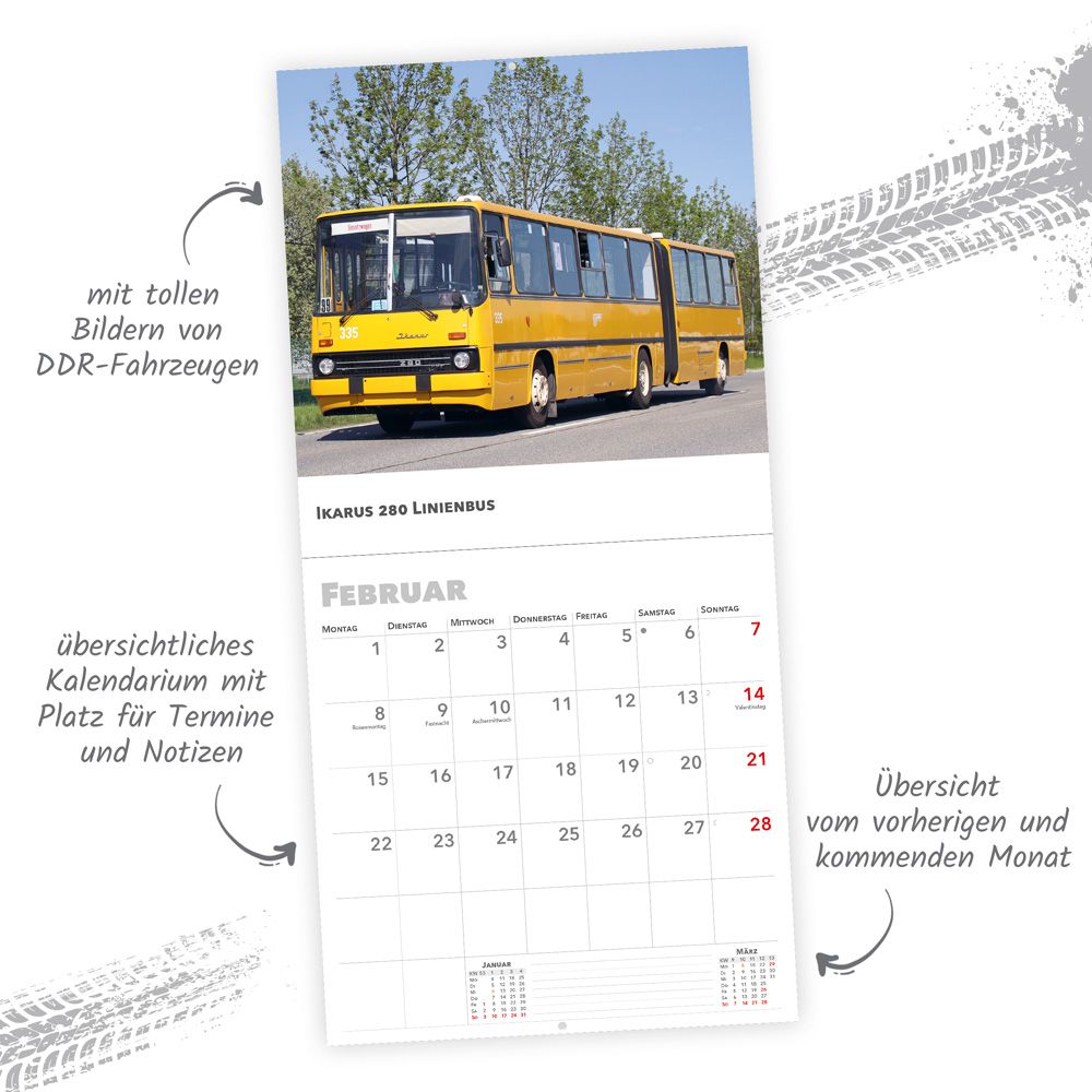 Weitere Ansicht: TRÖTSCH - Broschürenkalender DDR Fahrzeuge 2027