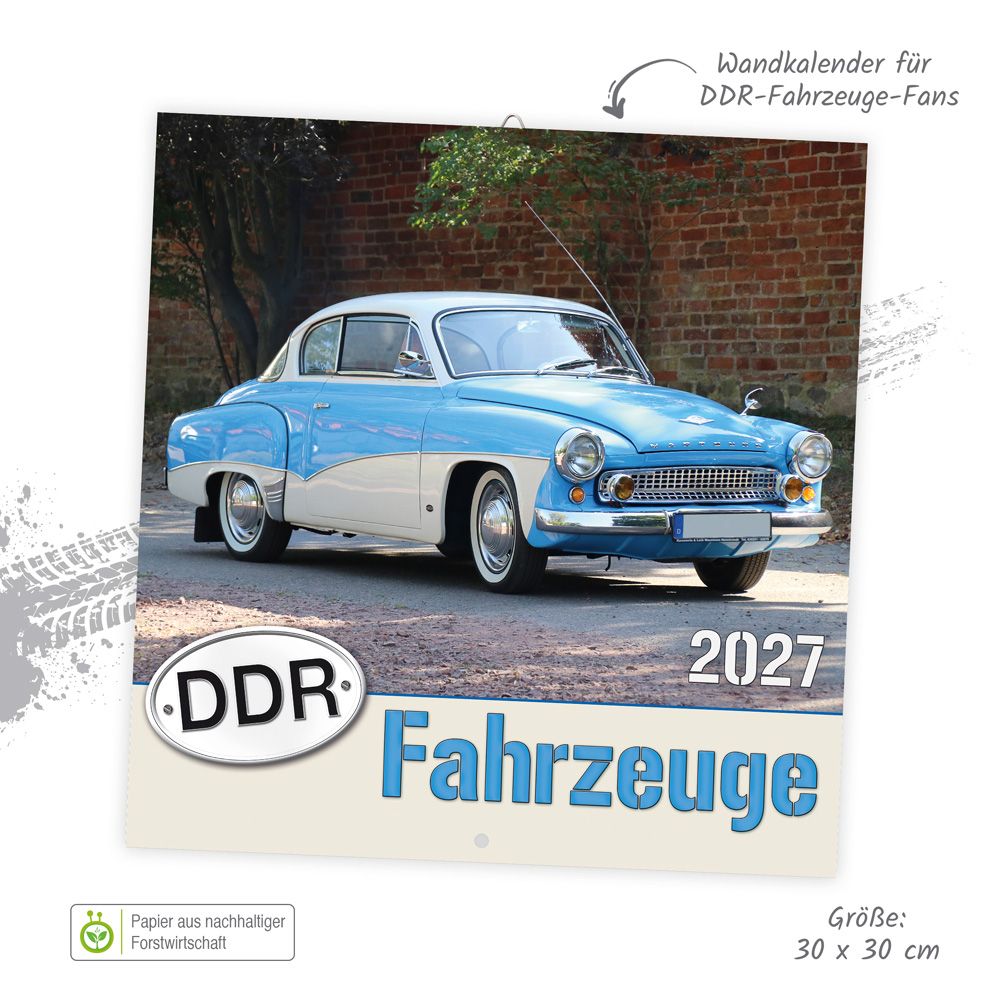 Weitere Ansicht: TRÖTSCH - Broschürenkalender DDR Fahrzeuge 2027