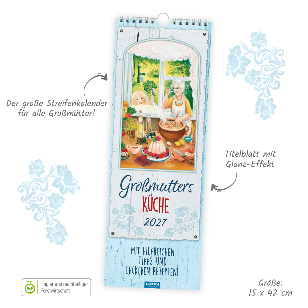 Weitere Ansicht: TRÖTSCH - Maxi-Streifenkalender Großmutters Küche 2027