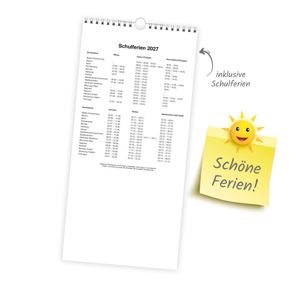 Weitere Ansicht: TRÖTSCH - Familienkalender Farben 2027