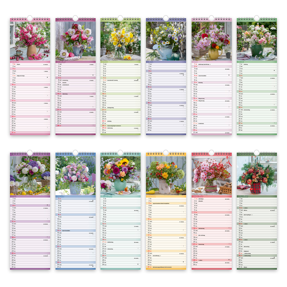 Weitere Ansicht: TRÖTSCH - Streifenkalender Blumen 2027 Notizkalender
