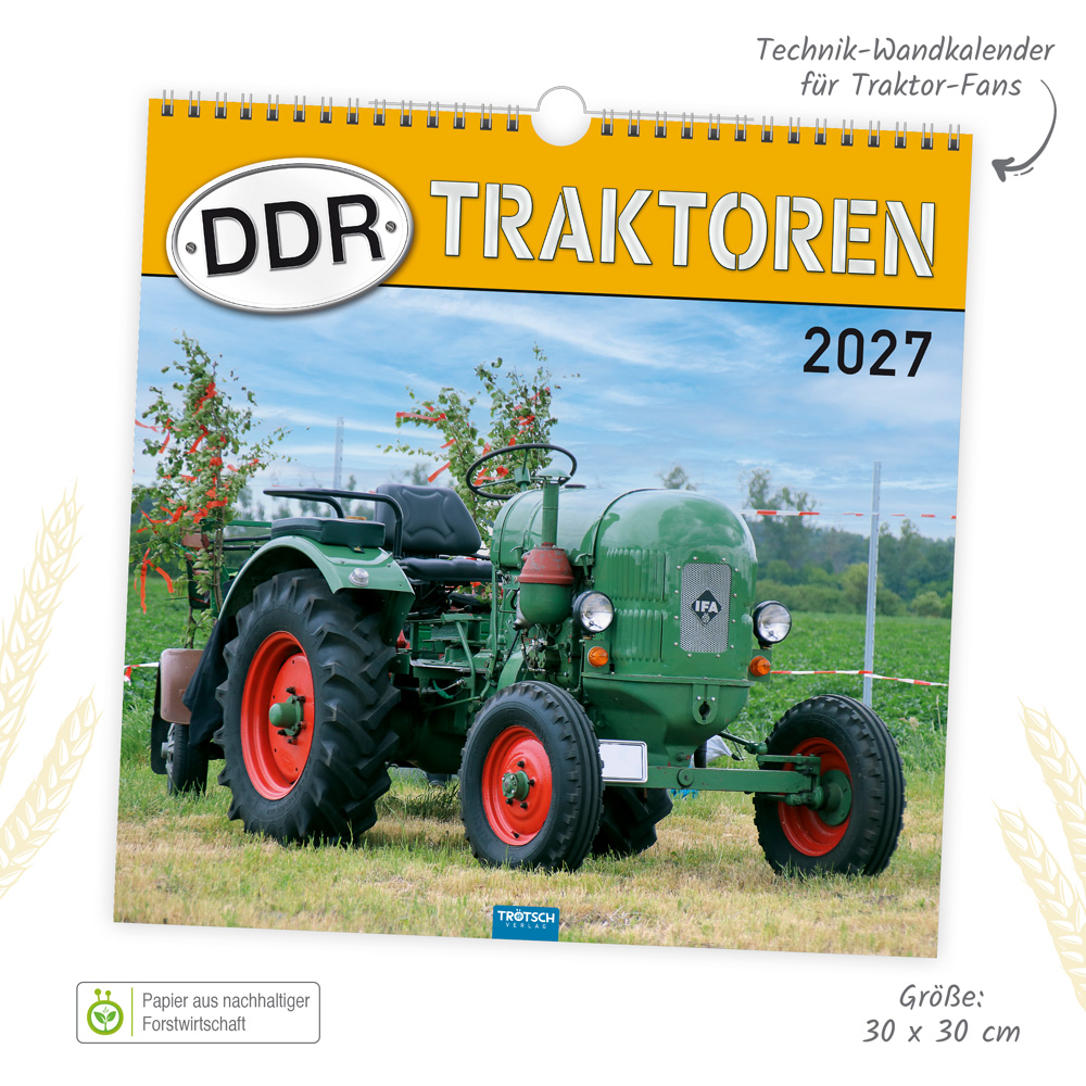 Weitere Ansicht: TRÖTSCH - Technikkalender DDR-Traktoren 2027