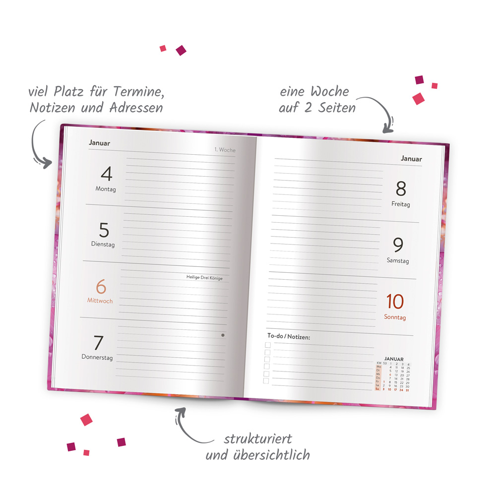 Weitere Ansicht: TRÖTSCH - Taschenkalender A6 Flowers 2027