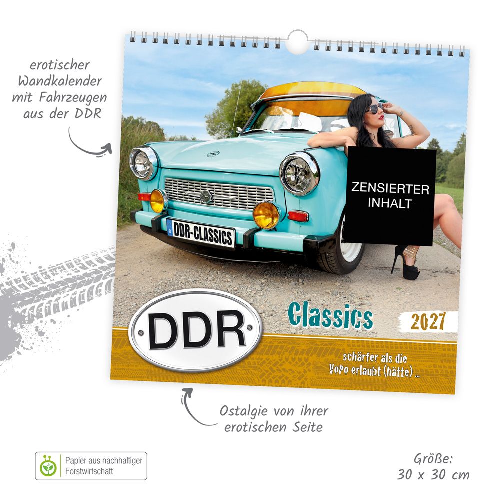 Weitere Ansicht: TRÖTSCH - Erotikkalender DDR Classics 2027 schärfer als die VOPO erlaubt (hätte)