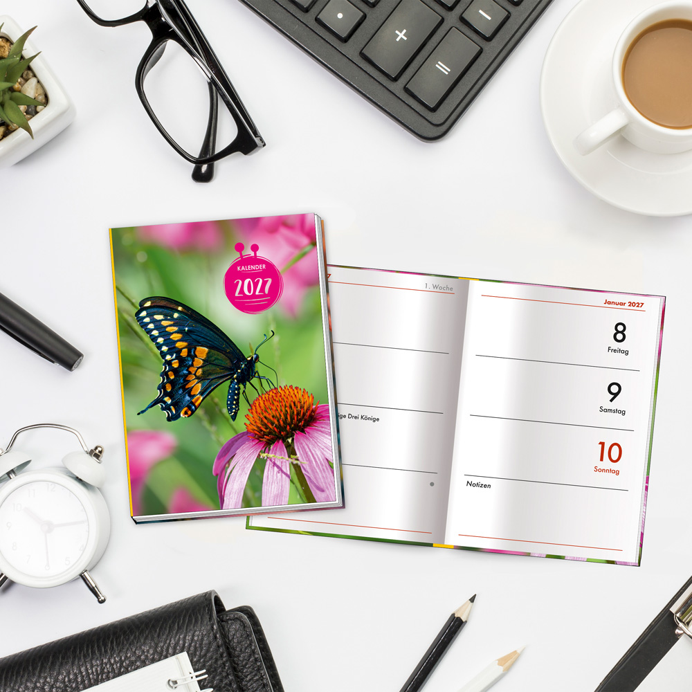 Weitere Ansicht: TRÖTSCH - Taschenkalender A7 Schmetterling 2027