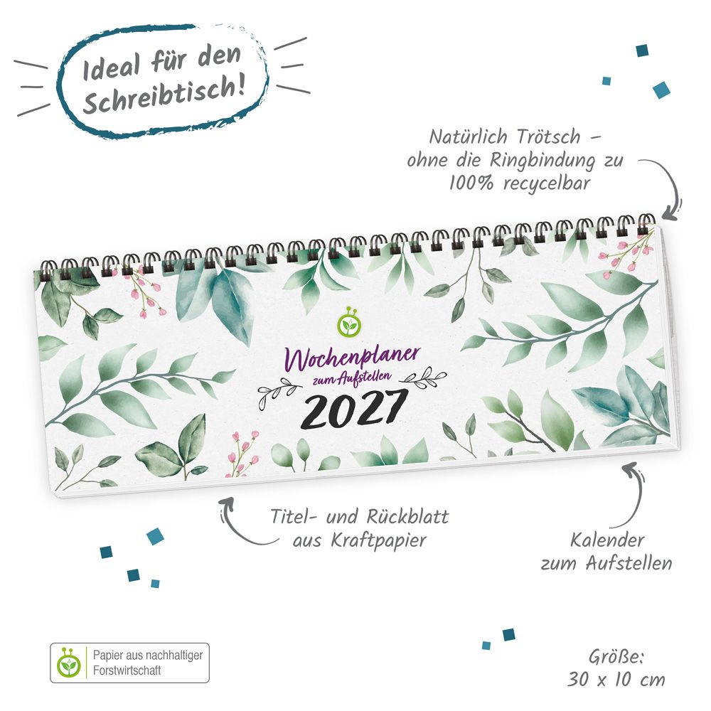 Weitere Ansicht: TRÖTSCH - Wochenplaner zum Aufstellen Natur 2027