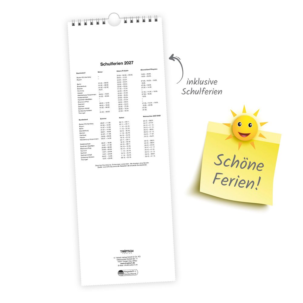 Weitere Ansicht: TRÖTSCH - Maxi-Streifenkalender Zeit für mich 2027