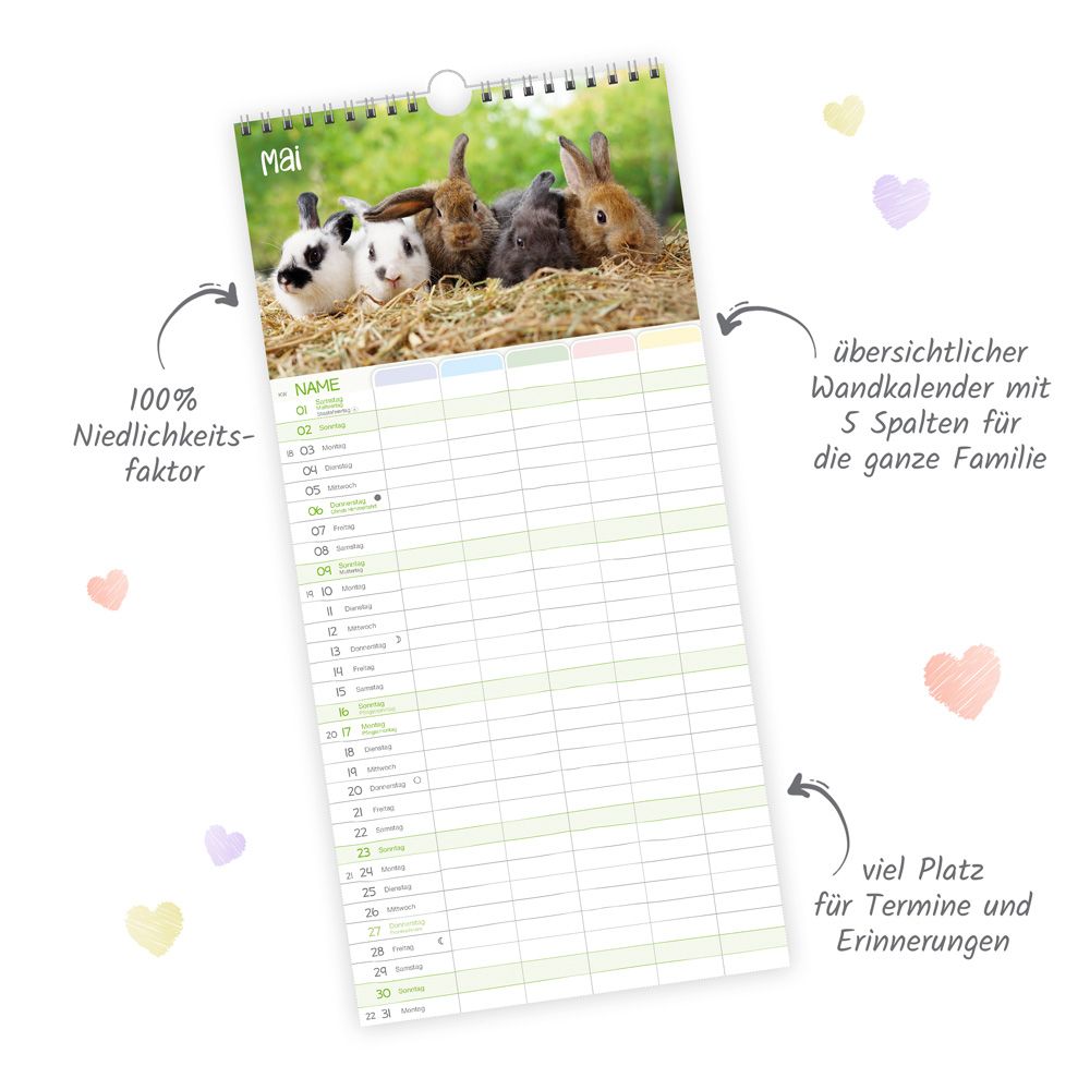Weitere Ansicht: TRÖTSCH - Familienkalender Unsere Lieblinge 2027