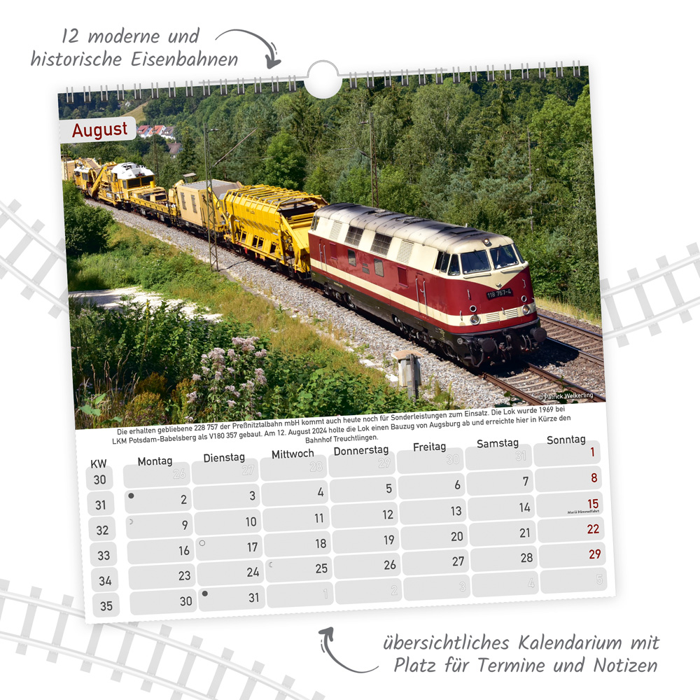Weitere Ansicht: TRÖTSCH - Technikkalender DDR-Eisenbahnen 2027