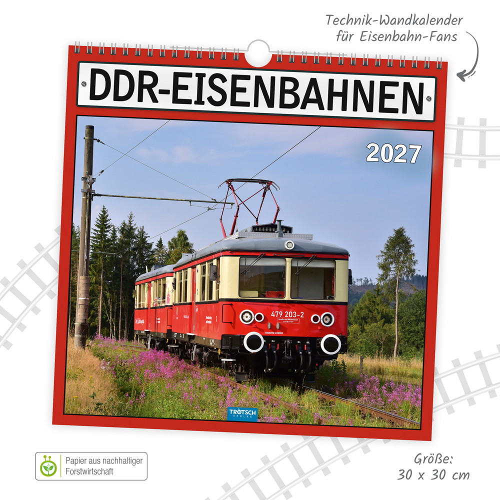Weitere Ansicht: TRÖTSCH - Technikkalender DDR-Eisenbahnen 2027