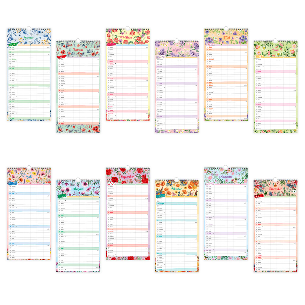 Weitere Ansicht: TRÖTSCH - Familienkalender Familienterminer Blumen 2027