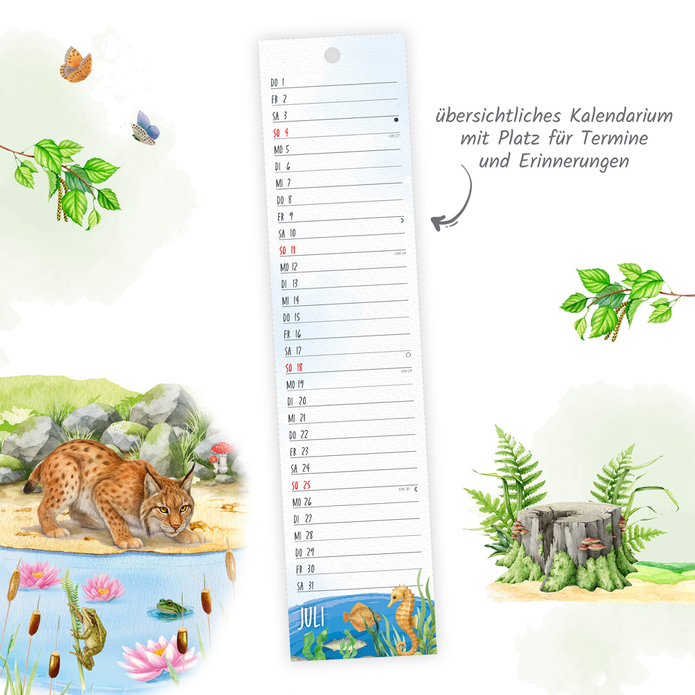 Weitere Ansicht: TRÖTSCH - Streifenkalender Mini Heimische Tierwelt 2027