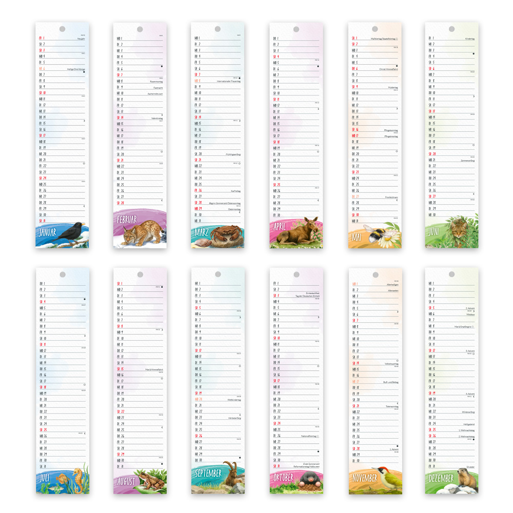 Weitere Ansicht: TRÖTSCH - Streifenkalender Mini Heimische Tierwelt 2027