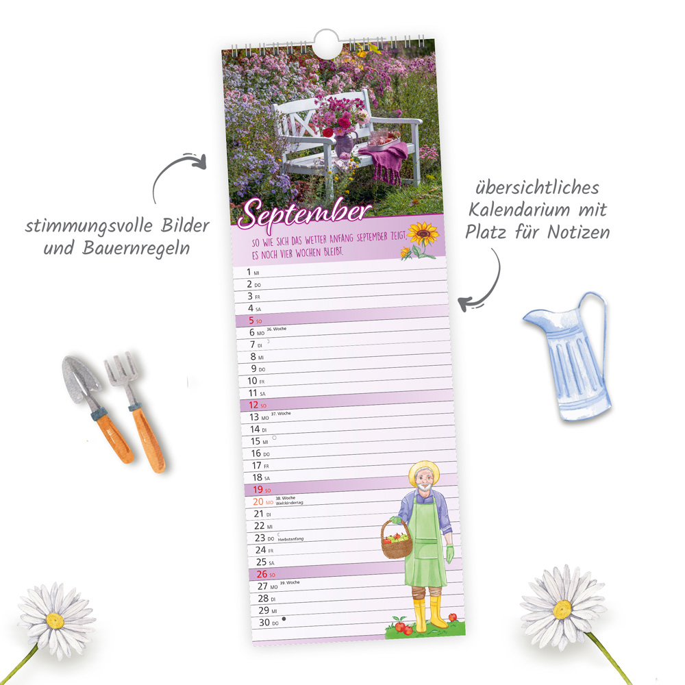 Weitere Ansicht: TRÖTSCH - Maxi-Streifenkalender Großvaters Gartenplaner 2027