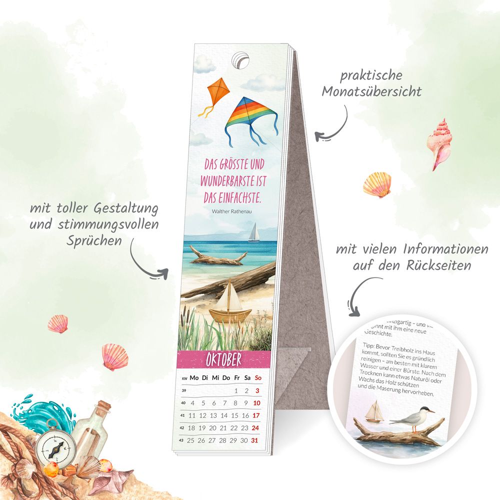 Weitere Ansicht: TRÖTSCH - Lesezeichenkalender Küstenliebe 2027
