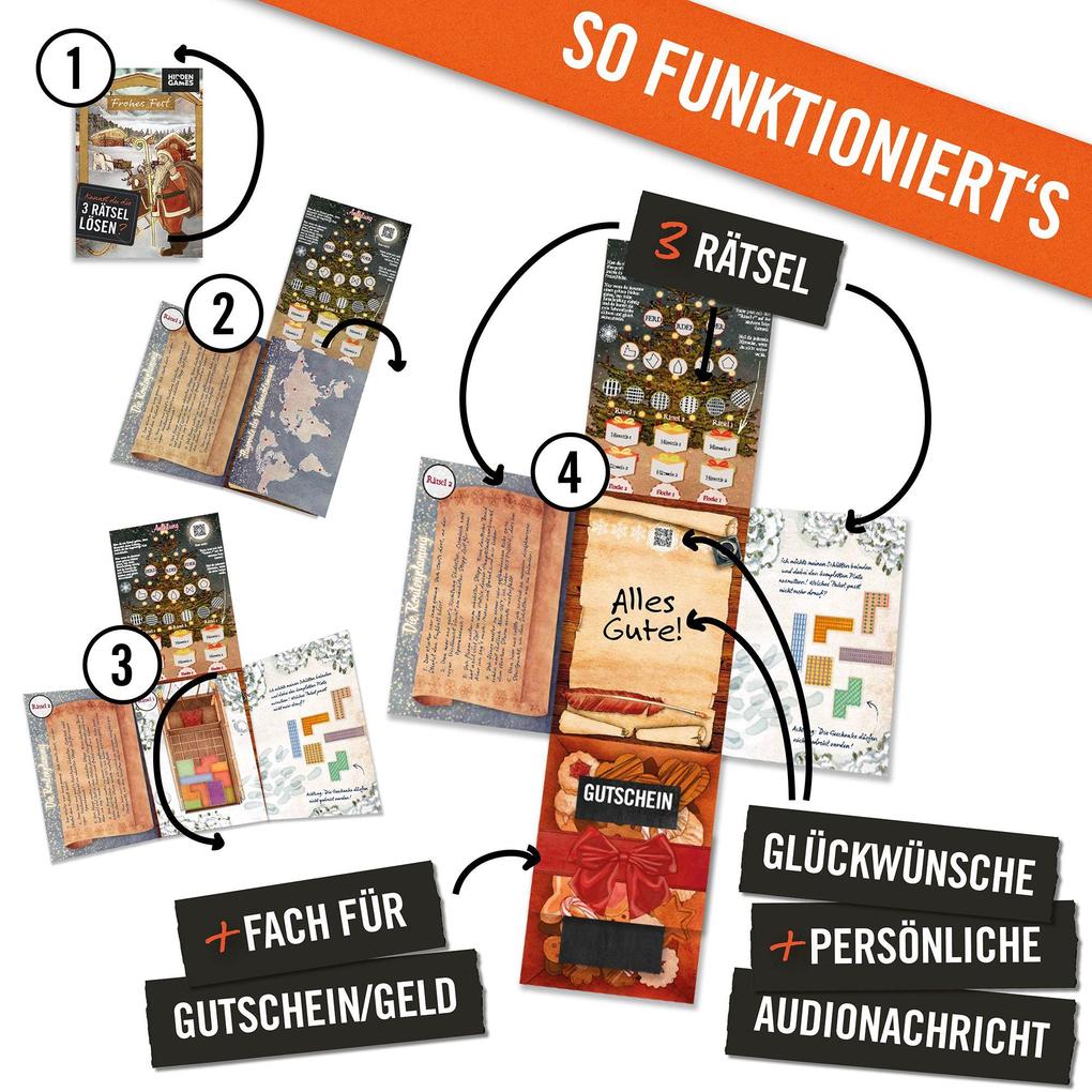 Weitere Ansicht: Hidden Games: Rätselhafte Weihnachten Rätselkarte