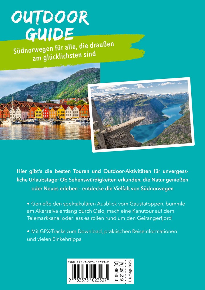 Weitere Ansicht: MARCO POLO OUTDOOR GUIDE Reiseführer Südnorwegen | Martin Schmidt