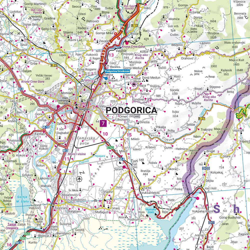 Weitere Ansicht: freytag & berndt Straßenkarte Montenegro 1:150.000