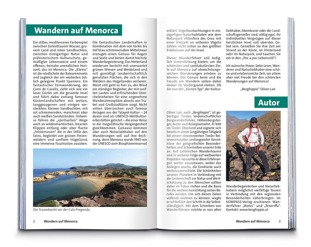 Weitere Ansicht: KOMPASS Wanderführer Menorca, 45 Touren mit Extra-Tourenkarte | Oliver Lair