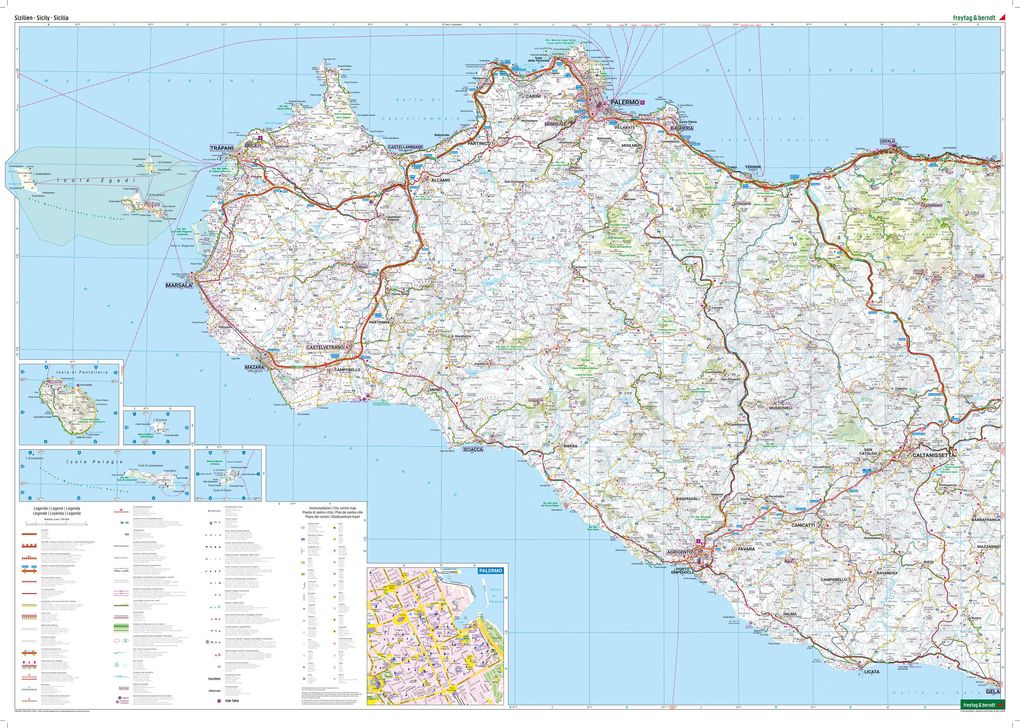 Weitere Ansicht: freytag & berndt Straßenkarte Sizilien 1:150.000