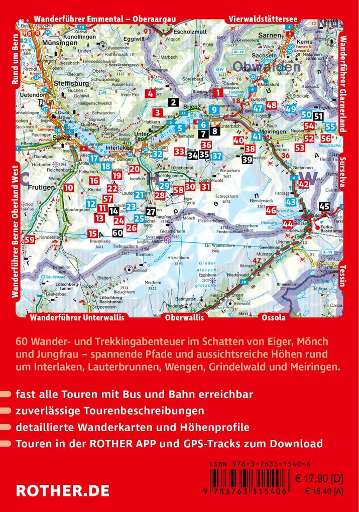 Weitere Ansicht: ROTHER Wanderführer Berner Oberland Ost: Rund um Interlaken, Grindelwald und Meiringen. 60 Wanderungen und Mehrtagestouren | Bernd Jung, Daniel Anker