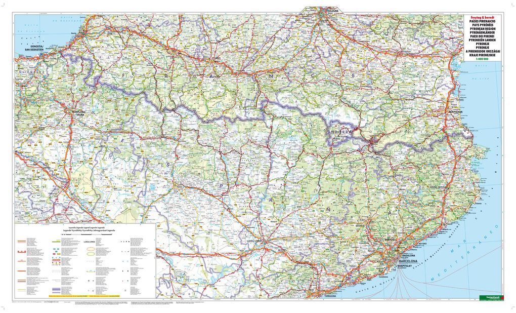 Weitere Ansicht: freytag & berndt Straßenkarte Pyrenäen, Frankreich - Spanien - Andorra 1:400.000