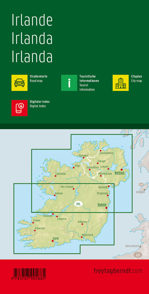 Weitere Ansicht: freytag & berndt Straßenkarte Irland 1:350.000
