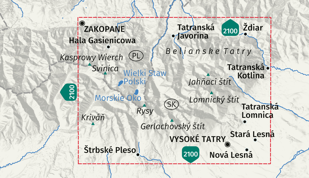 Weitere Ansicht: KOMPASS Wanderkarte 2130 Tatra Hohe, Belaer / Tatry, Vysoké, Belianske 1:25.000