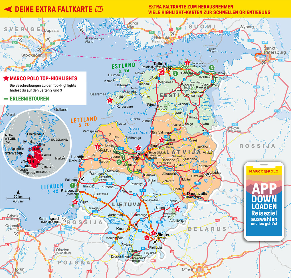 Weitere Ansicht: MARCO POLO Reiseführer Baltikum, Estland, Lettland, Litauen | Mirko Kaupat, Jan Pallokat