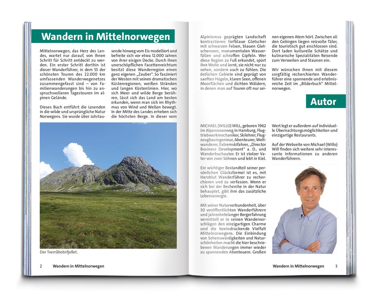 Weitere Ansicht: KOMPASS Wanderführer Norwegen Mitte, von Fylke Trøndelag bis zum Nationalpark Jodalsbreen, 55 Touren mit Extra-Tourenkarte | Michael Will